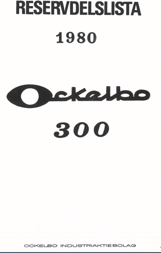 Reservdels lista Ockelbo 300 1980