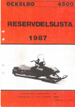 Reservdels lista Ockelbo 4500 1987